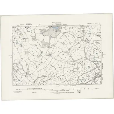 1880 Map of Staffordshire XXXVI.SE, 1889 Print