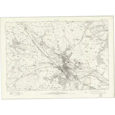1912 Map of Staffordshire XXXVII, 1925 Print