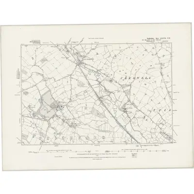 1879 Map of Staffordshire XXXVII.NW, 1888 Print