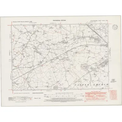 1938 Map of Staffordshire XXXVII.SW, 1947 Print