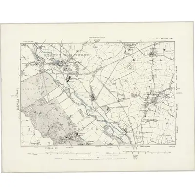 1880 Map of Staffordshire XXXVIII.NW, 1888 Print