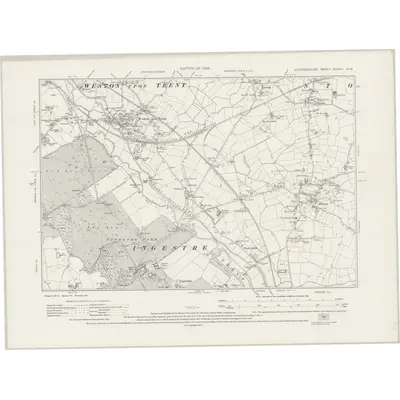 1922 Map of Staffordshire XXXVIII.NW, 1924 Print