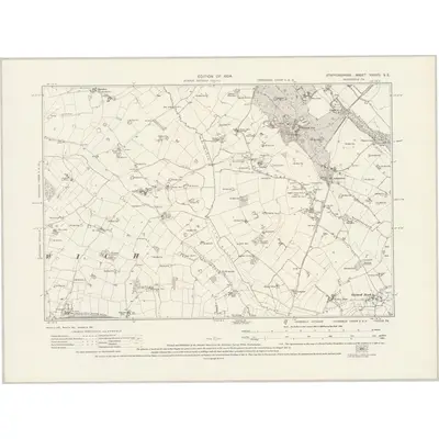 1922 Map of Staffordshire XXXVIII.SE, 1924 Print