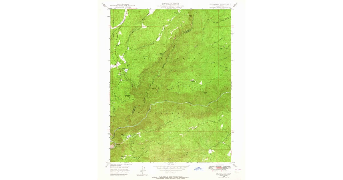 Springfield California Map 1948 Map of Stanislaus, Tuolumne County, CA — High-Res | Pastmaps