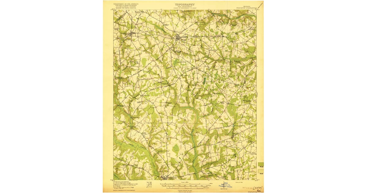 1920 Map of Stapleton, GA — High-Res, 1920 Print #2 | Pastmaps