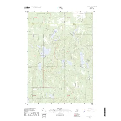 2023 Map of Starvation Lake, 2023 Print