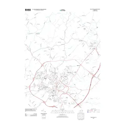2013 Map of Staunton, 2013 Print