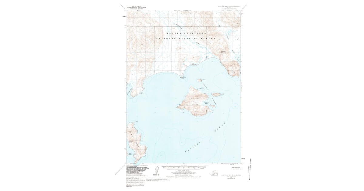 1963 Map of Stepovak Bay D-4, Lake and Peninsula Borough, AK — High-Res ...