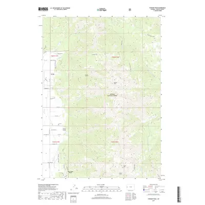 2017 Map of Stewart Peak, 2017 Print