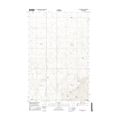 2017 Map of Stiffarm Coulee, 2017 Print