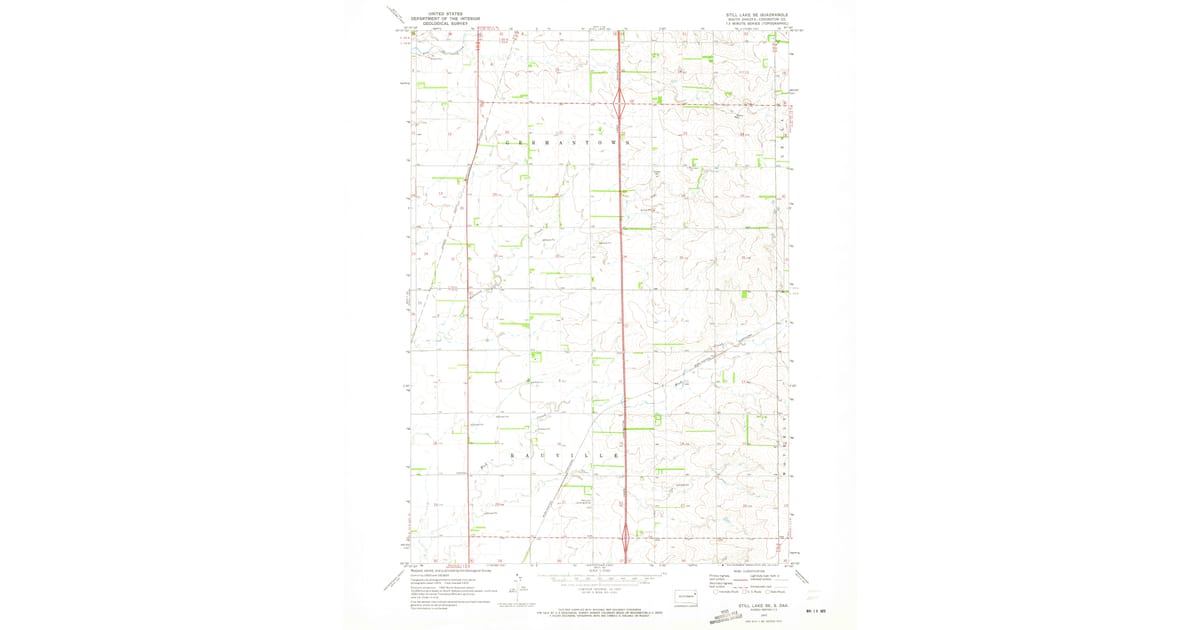 1970 Map of Still Lake SE, Codington County, SD — High-Res | Pastmaps