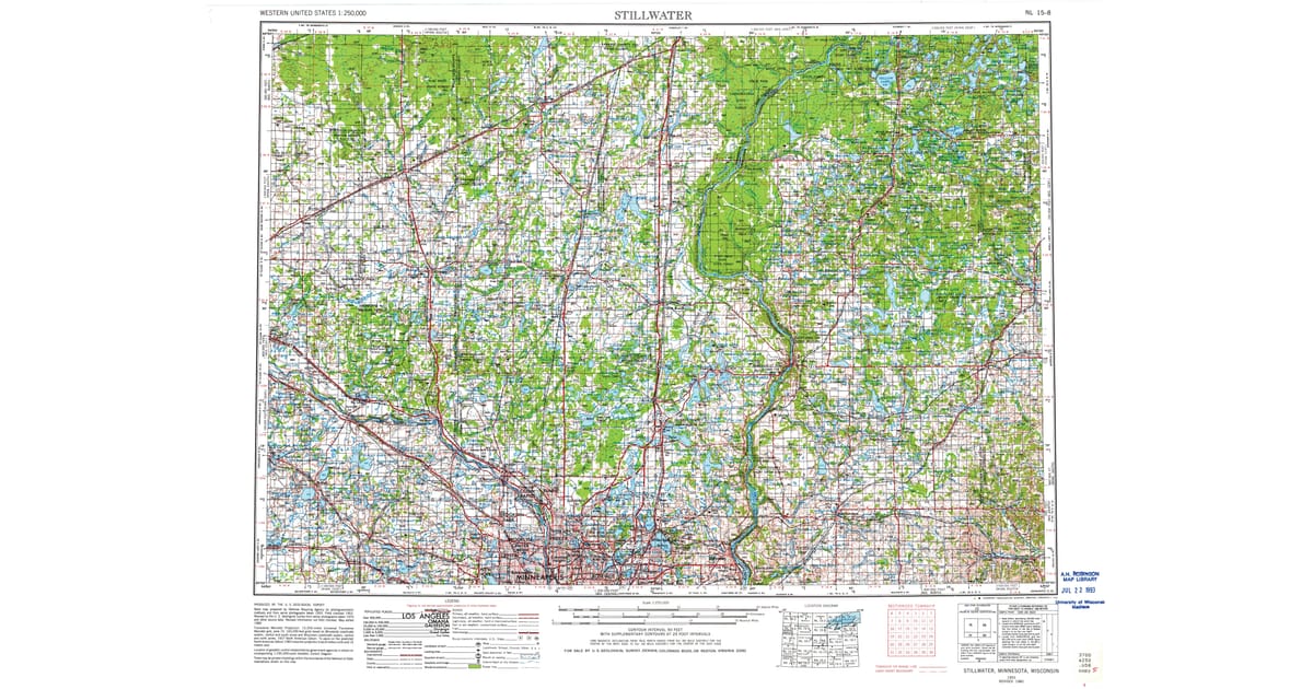 Old Maps of Waverly MN for Metal - Stillwater Washington County Mn Usgs Topo 1953 P1980 Og 1200x630 
