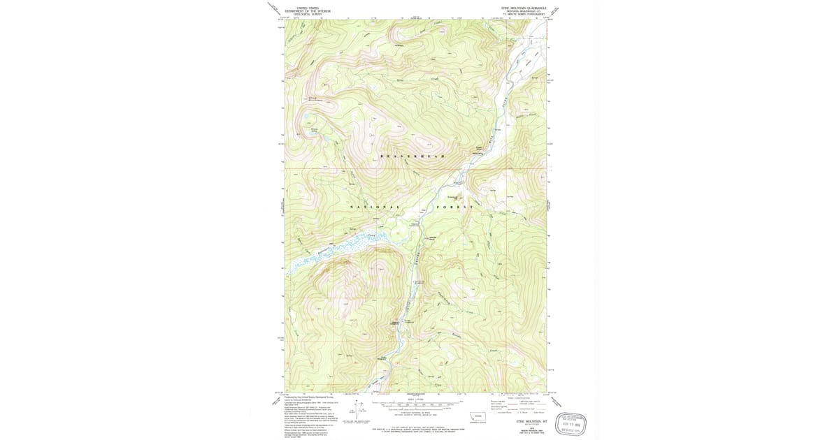 Beaverhead Spring 1978 Map of Stine Mountain, Beaverhead County, MT — High-Res | Pastmaps