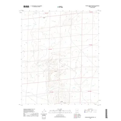 2018 Map of Stinking Springs Mountain, 2018 Print