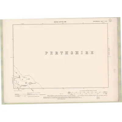 1896 Map of Stirlingshire Sheet II.NE, 1899 Print