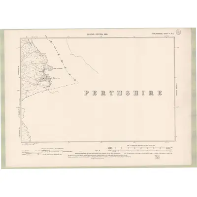 1896 Map of Stirlingshire Sheet II.SE, 1899 Print