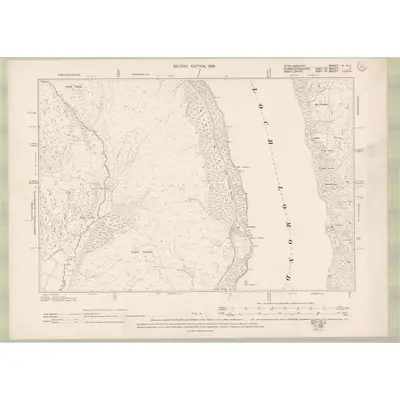 1896 Map of Stirlingshire Sheet III.NE, 1899 Print