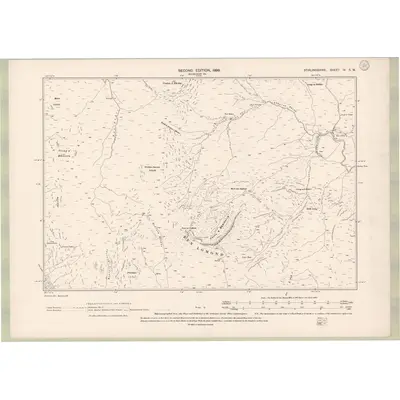 1896 Map of Stirlingshire Sheet IV.SW, 1899 Print