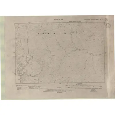 1914 Map of Stirlingshire Sheet nVII.NW, 1923 Print