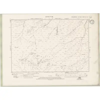 1914 Map of Stirlingshire Sheet nVII.SE, 1923 Print