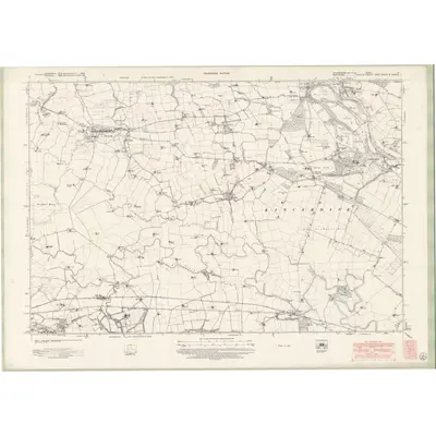 1948 Map of Stirlingshire Sheet nX, 1951 Print