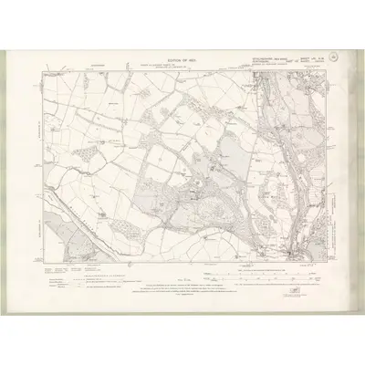 1914 Map of Stirlingshire Sheet nXI.NW, 1923 Print