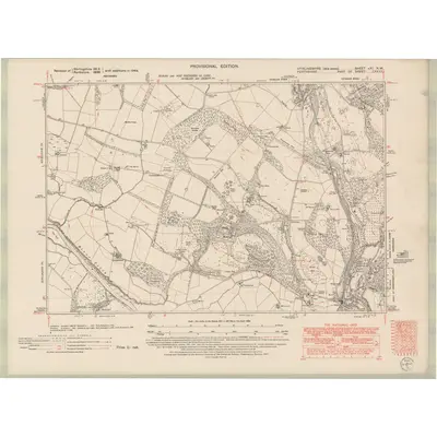 1948 Map of Stirlingshire Sheet nXI.NW, 1951 Print