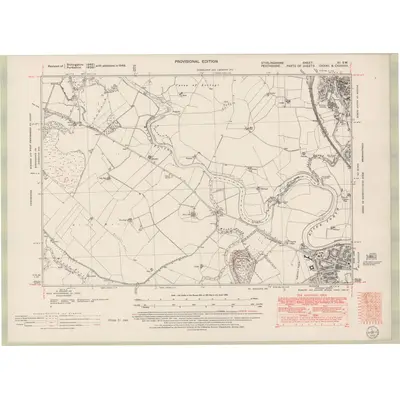 1948 Map of Stirlingshire Sheet nXI.SW, 1951 Print