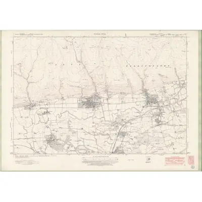 1948 Map of Stirlingshire Sheet nXII, 1951 Print