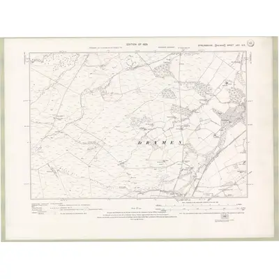 1914 Map of Stirlingshire Sheet nXIV.NE, 1931 Print