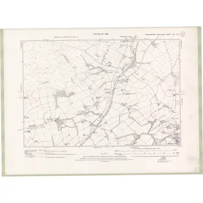 1914 Map of Stirlingshire Sheet nXIV.SE, 1931 Print