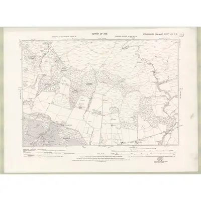 1914 Map of Stirlingshire Sheet nXIV.SW, 1931 Print