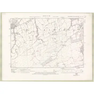 1914 Map of Stirlingshire Sheet nXV.NE, 1931 Print