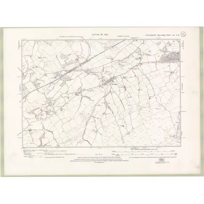 1914 Map of Stirlingshire Sheet nXV.NW, 1931 Print