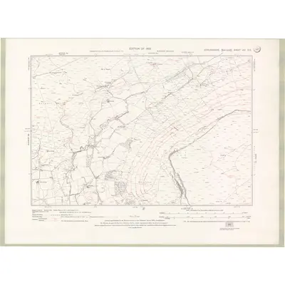 1914 Map of Stirlingshire Sheet nXV.SE, 1931 Print