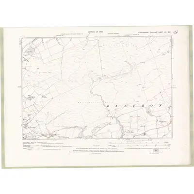 1914 Map of Stirlingshire Sheet nXV.SW, 1931 Print