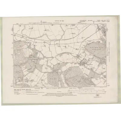 1913 Map of Stirlingshire Sheet nXVII.NW, 1922 Print