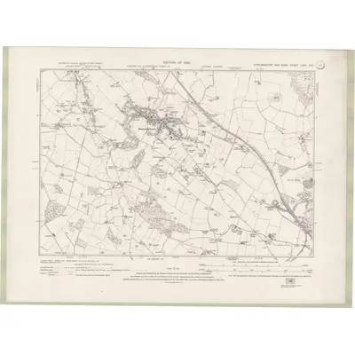 1913 Map of Stirlingshire Sheet nXVII.SE, 1922 Print