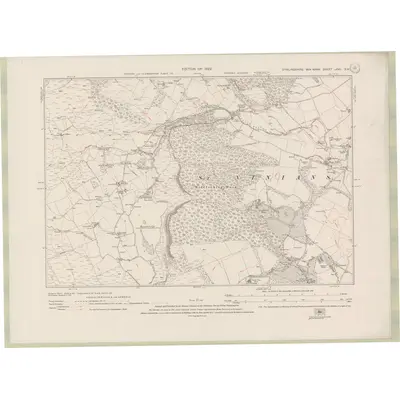 1915 Map of Stirlingshire Sheet nXVII.SW, 1922 Print