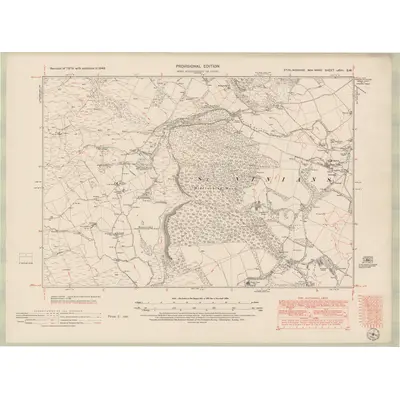 1948 Map of Stirlingshire Sheet nXVII.SW, 1951 Print