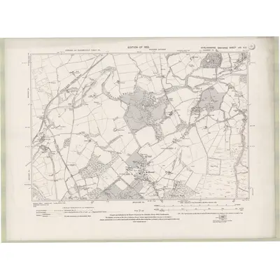 1914 Map of Stirlingshire Sheet nXX.NE, 1929 Print
