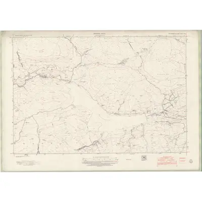 1946 Map of Stirlingshire Sheet nXXII, 1952 Print