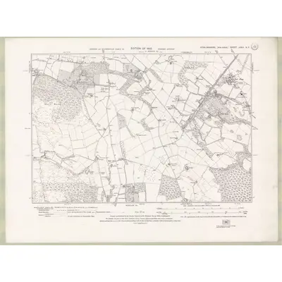 1913 Map of Stirlingshire Sheet nXXIII.NE, 1922 Print
