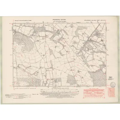 1946 Map of Stirlingshire Sheet nXXIII.NE, 1951 Print