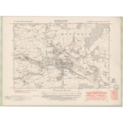 1946 Map of Stirlingshire Sheet nXXIII.SE, 1951 Print