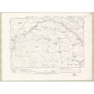 1913 Map of Stirlingshire Sheet nXXIII.SW, 1922 Print