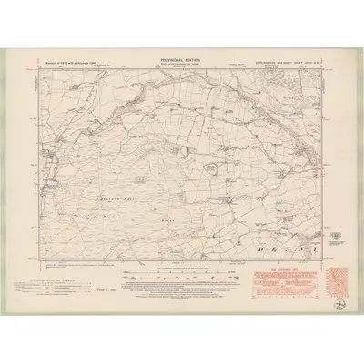 1946 Map of Stirlingshire Sheet nXXIII.SW, 1951 Print