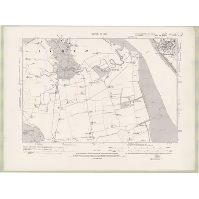 1913 Map of Stirlingshire Sheet nXXIV.NE, 1921 Print