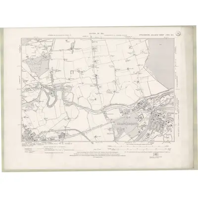 1914 Map of Stirlingshire Sheet nXXIV.SE, 1921 Print