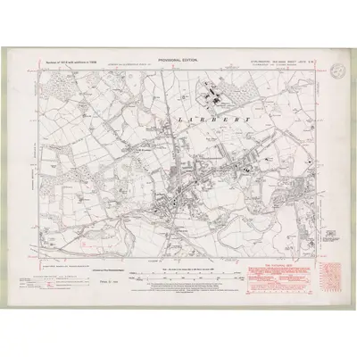 1938 Map of Stirlingshire Sheet nXXIV.SW, 1947 Print